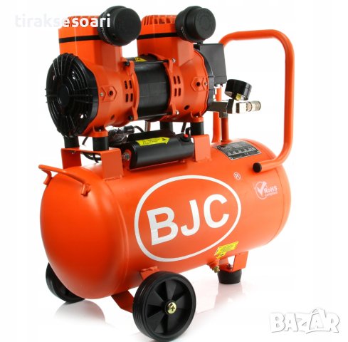 Монофазен безмаслен бутален компресор за въздух BJC JN1500A   1.5 kW, 220 л/мин, 8 бара, 24 л, снимка 4 - Компресори - 43897568