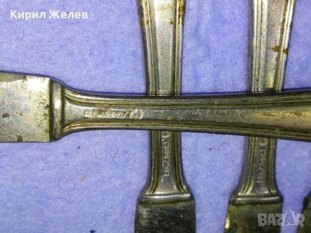 ALPACCA СРЕБЪРНА СПЛАВ Комплект 6 КОЛЕКЦИОНЕРСКИ СТАРИННИ НОЖЧЕТА КУХНЕСКИ от АЛПАКА ГЕРМАНИЯ 42205, снимка 5 - Колекции - 43804216