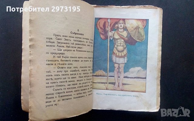 стара книжка -  Илиада, снимка 4 - Антикварни и старинни предмети - 38743601