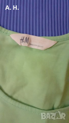  зелен памучен потник H&M, снимка 3 - Потници - 26601404