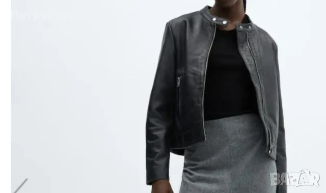 Кожено яке Mango и Massimo Zardi, снимка 2 - Якета - 50823243