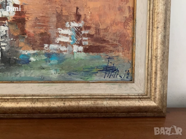 ЖАНА ПОПОВА масло пейзаж Венеция, снимка 4 - Картини - 52814994