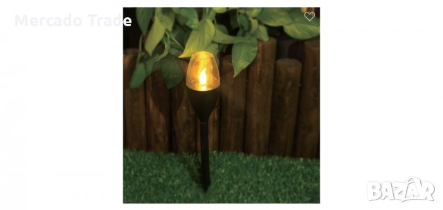 Соларна Led лампа с изкуствен пламък, снимка 2 - Соларни лампи - 35637032