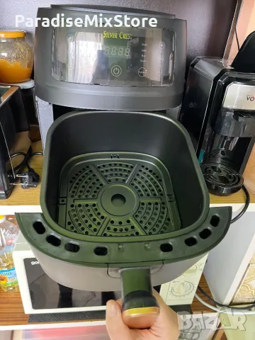 Airfryer Silver Crest S-18 2400 W 8 L капацитет на вместимост  8 предварително подготвени програмил , снимка 6 - Фритюрници - 49865318