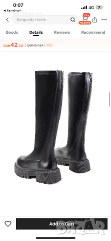 Дамски ботуши с цип , снимка 4 - Дамски ботуши - 52181695