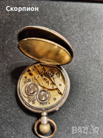 Швейцарски СРЕБЪРЕН джобен часовник 1901г. - Промоция, снимка 10 - Джобни - 49241222