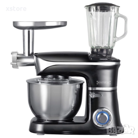 Кухненски робот 3 в 1 Royalty Line RL-PKM1900.7BG - 1900W, 6.5L купа, 1.5L блендер, снимка 7 - Кухненски роботи - 52698732