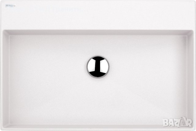 Бяла Гранитна Мивка за Баня, Монтаж върху плот стояща Correo 600x400 мм, снимка 9 - Мивки - 43552215