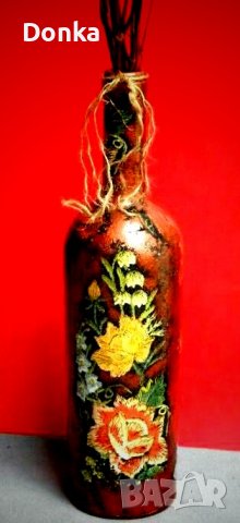 Рисувани шишета-вази, затваряеми бутилки, уникатни чаши, чинии, фруктиери, кашпи