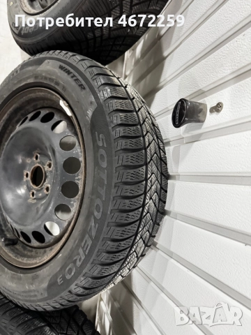 Зимни гуми Hankook 205/60/16 ДОТ със стоманени джанти 5x115 за Опел, снимка 5 - Гуми и джанти - 52697082