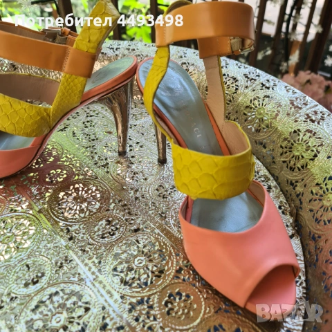 Промоция-Луксозни дамски обувки-VERSACE-100% кожа/и крокодилска кожа/ , снимка 10 - Дамски обувки на ток - 53478728