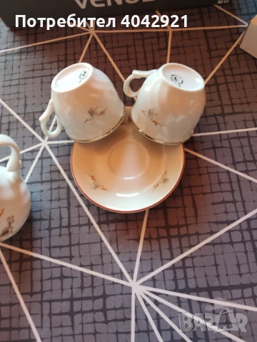 Чашки за кафе ,чинийки и каничка за мляко, снимка 4 - Чаши - 50771337