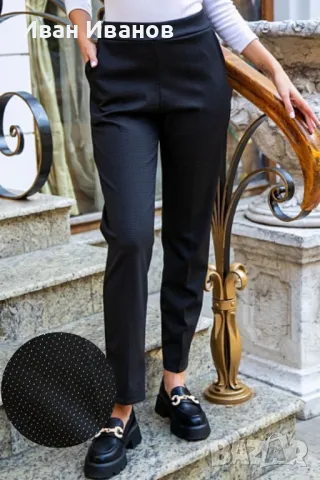 Дамски панталон на малки точки 9646, снимка 2 - Панталони - 47701207