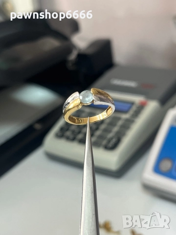 Златен пръстен 18 карата, снимка 6 - Пръстени - 51663492