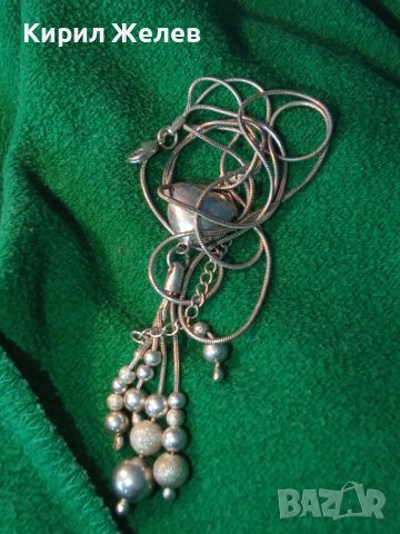 КРАСИВО ПОСРЕБРЕНО ФЕШЪН АРТ НЕЖНО КОЛИЕ от НЕРЪЖДАЕМА БЛАГОРОДНА СТОМАНА с ТОПЧЕТА и СЪРЧИЦЕ 40518, снимка 5 - Колиета, медальони, синджири - 42640223