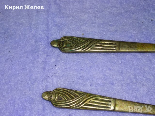 EPNS ДВЕ СТАРИННИ АРИТОКРАТИЧНИ ЛЪЖИЧКИ за КАФЕ СРЕБЪРНО-НИКЕЛОВА СПЛАВ - ВЕЛИКОБРИТАНИЯ 24790, снимка 5 - Антикварни и старинни предмети - 43803752