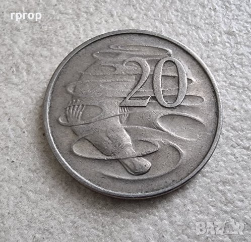 Монети. Австралия.  20  цента .  1967 година., снимка 1 - Нумизматика и бонистика - 39362800