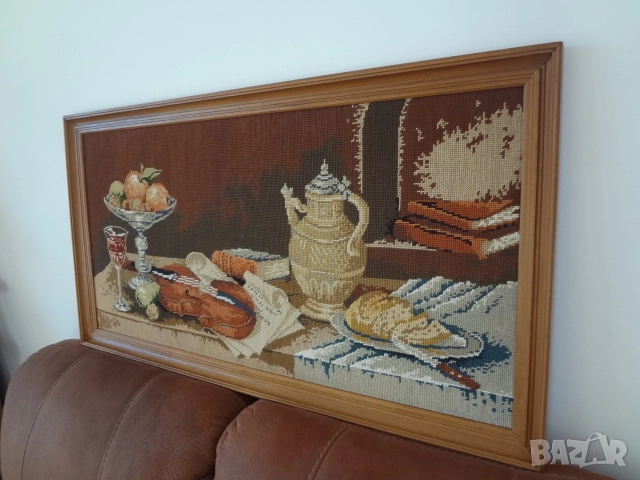 Голям размер гоблен - ръчна изработка, снимка 5 - Гоблени - 51597901