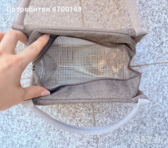 Термо чанта за храна, 27х19х15cm, Сив, снимка 3 - Хладилни чанти - 53534281