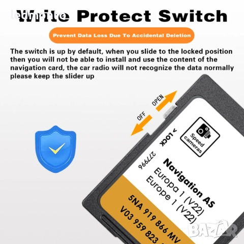SD Карта за Навигация – Ъпдейт за VW Discover Media MIB2 V22 Europe България 2025