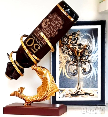 Оригинален подарък за мъж - бутилка Дървото на живота с картина "Чашата на изобилието", снимка 4 - Подаръци за юбилей - 51498745
