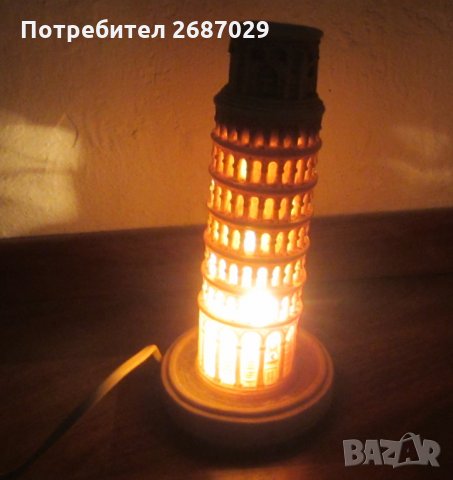 Пиза, наклонена кула, Италия Лампа, настолна нощна