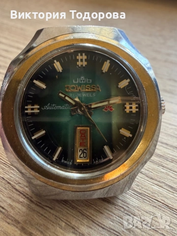 Ретро мъжки часовник Jowissa с Ronda automatic, снимка 3 - Антикварни и старинни предмети - 53029717