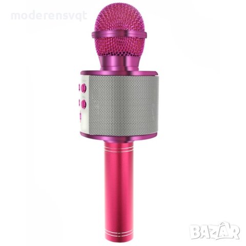 КАРАОКЕ МИКРОФОН С ГОВОРИТЕЛ ЧЕРЕН И РОЗОВ, снимка 6 - Музикални играчки - 43120770