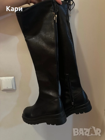 Дамски кожени ботуши тип чизми, снимка 7 - Дамски ботуши - 52559101