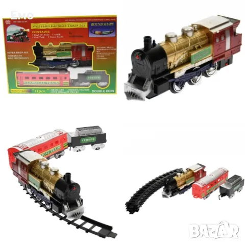 Детска играчка влакче с батерии, звуци и светлини