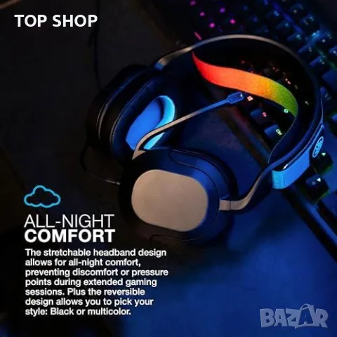Нови Слушалки JLab Nightfall Gaming Headset 3.5mm с микрофон за PC/Xbox/PS5/PS4, снимка 2 - Слушалки и портативни колонки - 49444812