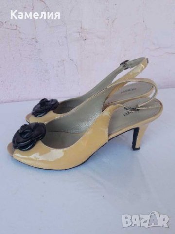 Обувки на ток жълти, 39 номер , снимка 3 - Дамски обувки на ток - 28539744