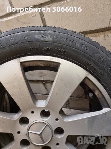 Зимни Гуми с джанти оригинал Mercedes 205/55 R16, 5x112 r16 , снимка 3 - Гуми и джанти - 43090641