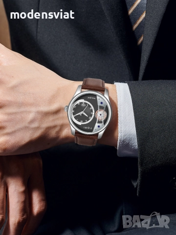 Мъжки луксозен часовник ТОМИ комплект с две каишки, снимка 7 - Мъжки - 51888641