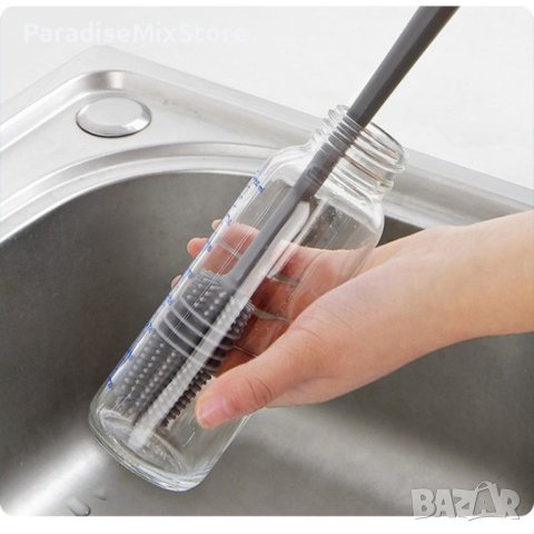 Универсална силиконова четка за измиване на чаши и бутилки, снимка 2 - Аксесоари за кухня - 42964189