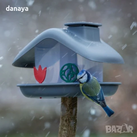 5928 Хранилка за птици Къщичка, снимка 2 - Градински мебели, декорация  - 50525065