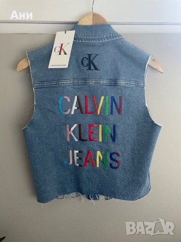 Дънков елек Calvin Klein Jeans, снимка 2 - Елеци - 38226209