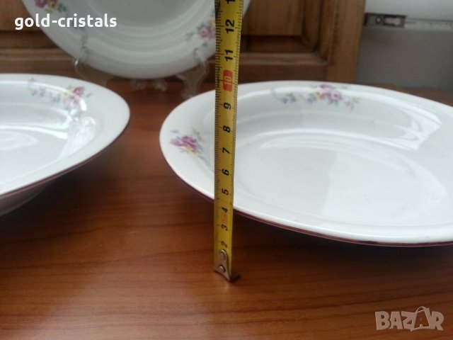 Стар български порцелан чинии дълбоки, снимка 3 - Антикварни и старинни предмети - 33682398