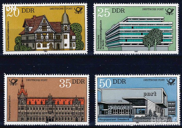 Германия ГДР 1982 - сгради MNH, снимка 1 - Филателия - 43571696
