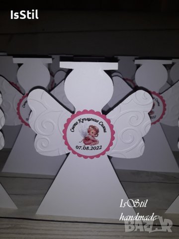 Покана за кръщене ангел с папирус - покани кръщене ангелче,1 вариант, снимка 5 - Покани - 37669771