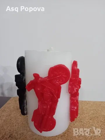 Ръчно правена свещ с мотори, снимка 5 - Декорация за дома - 48925331