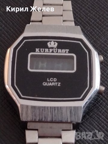 РЕТРО МОДЕЛ ЕЛЕКТРОНЕН ЧАСОВНИК KURFURST LCD QUARTZ 33300, снимка 7 - Дамски - 38721820