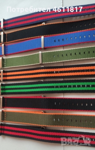 Каишки НАТО 20мм, снимка 6 - Каишки за часовници - 52188451