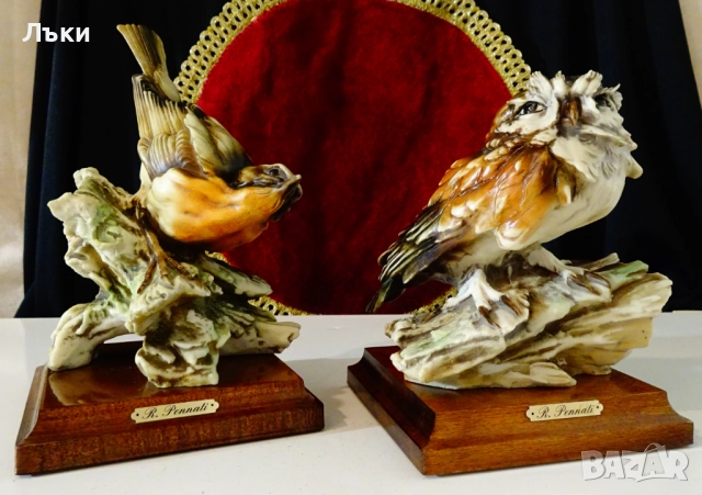 Порцеланова статуетка Бухал,Сова,Capodimonte от R.Pennati. , снимка 11 - Статуетки - 52900223