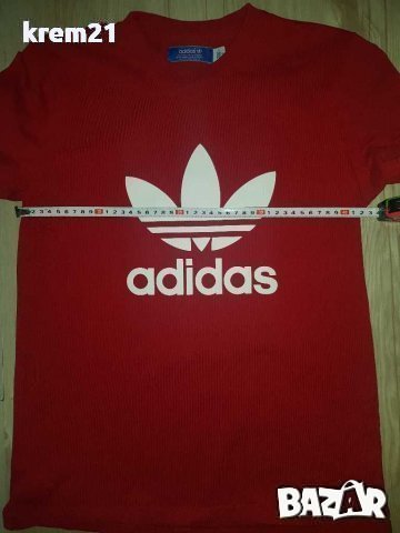 Adidas Trefoil мъжка  червена тениска номер s., снимка 8 - Тениски - 37316042