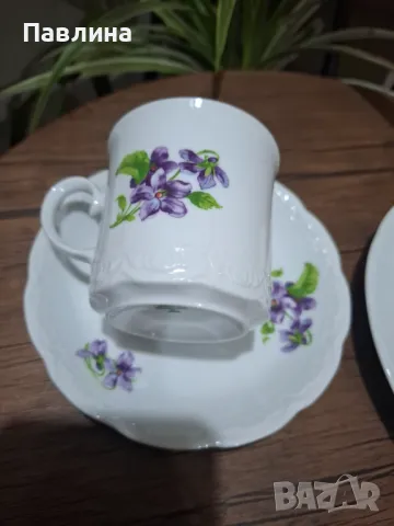 Тройни сетове баварски порцелан, снимка 4 - Чаши - 49889034