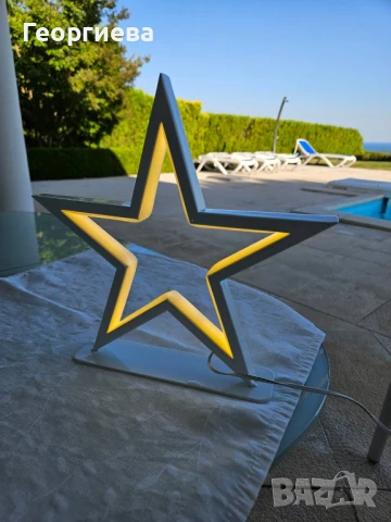 Декоративна LED лампа Звезда , снимка 3 - Настолни лампи - 50910313