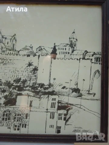 картина Йерусалим 49/37 см, снимка 3 - Картини - 50601268