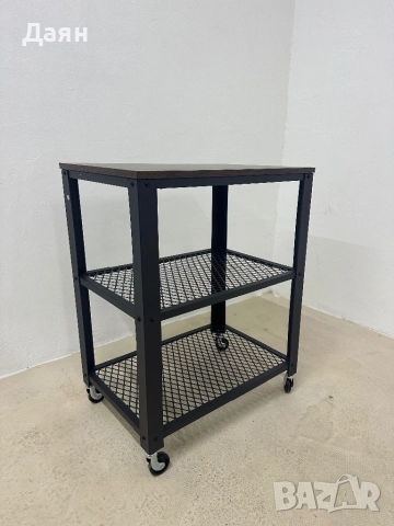 Кухненска количка VASAGLE на 3 нива, органайзер за съхранение на колела , снимка 8 - Етажерки - 52827165