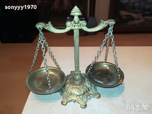 везни-мед/месинг-внос франция 0701231915, снимка 4 - Антикварни и старинни предмети - 39224368